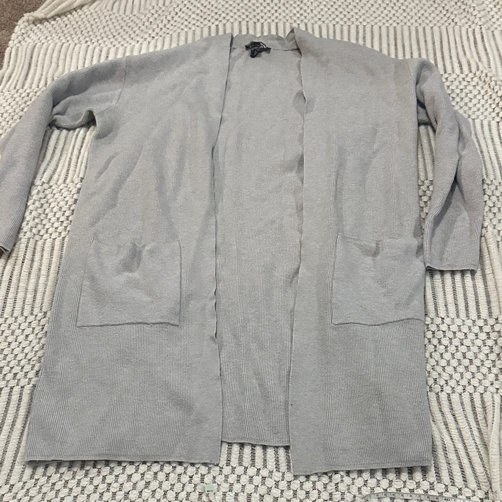 Express Light Gray Knit Cardigan